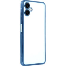 TE Dükkan Buğz Samsung Galaxy A07 4g Razer Lensli Silikon - Açık Mavi