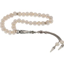 Erseyy ​doğaltaş Metal Püsküllü Inci Taşı Tesbih