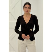 Pepicino Acı Kahve Tokalı Bluz 251040