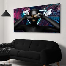 Evine Moda Siyahi Kadın Tek Parça Kanvas Canvas Tablo Tablo