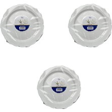 Omeyva Kullan At Parti Plastik Sert Mika Tabak - 26 Cm. - Beyaz - 6 Adetlik 3 Paket