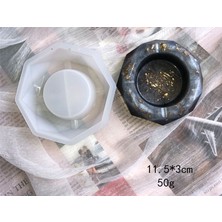 Hobiflex Silikon Kalıp Taş Tozu Ithal Dekoratif Kristal Motifli Küllük Kalıbı Epoksi Reçine HB75-0174