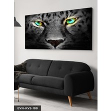 Evine Moda Renkli Gözlü Kaplan Tek Parça Kanvas Canvas Tablo Tablo