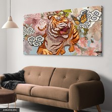 Evine Moda Kaplan Kelebek Tek Parça Kanvas - Canvas Tablo