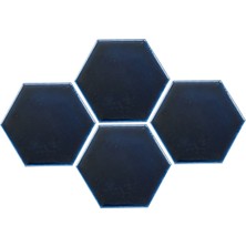 Hexagon Fransa Mavi Porselen Mozaik Karo 10CM