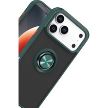 Buğz Apple Iphone 17 Pro Max Montreal Yüzüklü Silikon Kapak - Yeşil