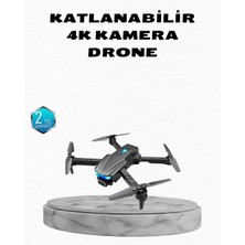 4K Kamera Özellikli Katlanabilir Drone Wi-Fi ve Yükseklik Sabitlemeli
