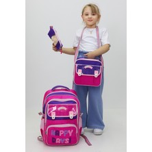 Neşeli Home Happy Days 3'lü Kız Çanta Seti Sırt Çantası Beslenme Çantası Kalemlik Ilkokul Hediyeli Yeni Sezon