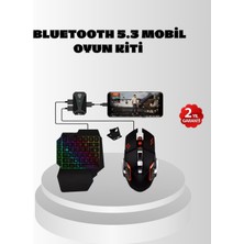 Mobil Gaming Oyun Seti 5in1 X8 Pro Çipset Rgb Klavye Mouse Telefon Tutucu