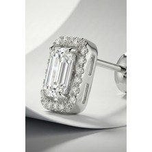 Parmas Design Baget Taşlı 925 Ayar Gümüş Kadın Küpe