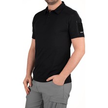 Taktik Kısa Kollu Yakalı Unisex Tişört | Cep Detaylı | Esnek Kumaş | Outdoor ve Spor Kullanım Için