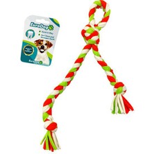 Sptrns Eurodog Düğümlü Diş Ipi Beyaz Yeşil Turuncu 42 cm