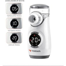 Just Cheap Store Sessiz Kademeli Dijital Ekranlı USB Şarjlı Mesh Nebulizatör Cihazı