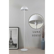 Marrien Modena Retro Beyaz Metal Başlıklı Tek Ayaklı Lambader