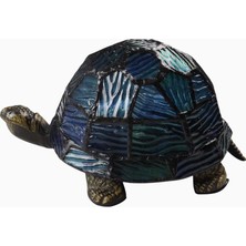 Bieye L30691 El Yapımı Kaplumbağa Tiffany Style Vitray Masa ve Gece Lambası
