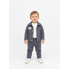 Butik Erkek Bebek - Çocuk Blezer Ceketli 3'lü Takım Alt - Üst Takım