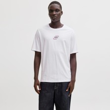 Jack & Jones Bisiklet Yaka Logo Baskili Tisört - Corp