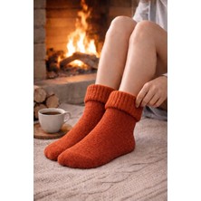 Gigi Giyim Kıvrıklı Yumuşak Dokulu Kadın Yün Çorap