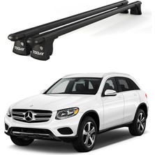 Trio-Iı Mercedes-Benz Glc (2016 ve Sonrası) Uyumlu Siyah Kilitli Ara Atkı 120CM Port Bagaj Tavan Barı
