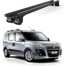 Today Auto Trio-I Fiat Doblo (2000-2009) Uyumlu Siyah Kilitli Ara Atkı 135CM Port Bagaj Tavan Barı