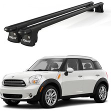 Today Auto Trio-Iı Mını Countryman (2012 ve Sonrası) Uyumlu Siyah Kilitli Ara Atkı 120CM Port Bagaj Tavan Barı