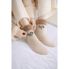 Gigi Giyim Peluş Kürk Bilekli Kadın Çorap