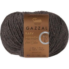 Gazzal Baby Alpaca Pure Color Doğal Saf Yün 50 gr 6461