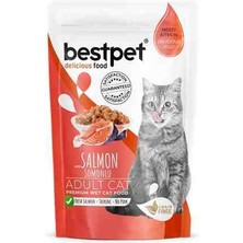 Bestpet Adult Jelly Pouch Somonlu Yaş Kedi Maması 85 gr