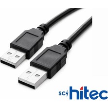 Schitec Usb-A To Usb-A Veri ve Şarj Kablosu – Erkek/erkek Siyah