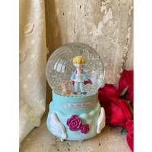 Dekor Sevgisi Küçük Prens Otomatik Püskürtmeli Renk Değiştiren Müzikli Büyük Boy Kar Küresi