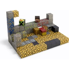 Minelox  T015 Mineral Tycoon 100 Adet Mine Craft Magnetik Küp Yapı Blokları Oyuncak Seti