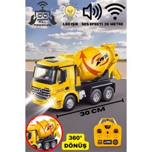 Trendzone Full Fonksiyon Sesli LED Işıklı Şarjlı Uzaktan Kumandalı Rc Beton Mikseri 30 cm