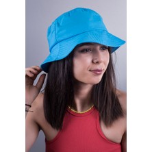 Quatex Bucket Şapka – Mavi %100 Pamuk Gabardin Unisex Model