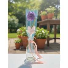 Henera Atelier El Örgüsü Solmayan Mor Lale / Sevgililer Günü / Hediyelik /doğum Günü/öğretmenler Günü/çiçek