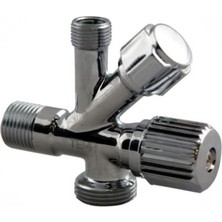 Çamaşır + Taharet Musluk, Dual Complemental Çift Çıkışlı, 1/2-3/8-3/4"