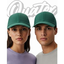 Quatex Basic Şapka 2'li Paket – Yeşil %100 Pamuk Gabardin Unisex Model