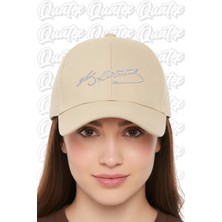 Quatex Atatürk Nakışlı Şapka – Krem %100 Pamuk Gabardin Unisex Model