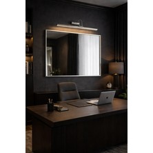 Modern Krom Kasa Beyaz Işık Pilli Dekoratif LED Aydınlamta Ev Ofis Banyo Ayna Tablo Aydınlatma