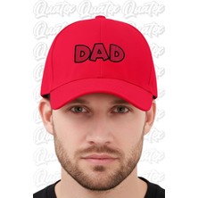 Quatex Dad Nakışlı Kırmızı Spor Unisex Şapka A Kalite Ürün
