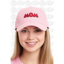 Quatex Mom Nakışlı Şapka – Pembe %100 Pamuk Gabardin Unisex Model