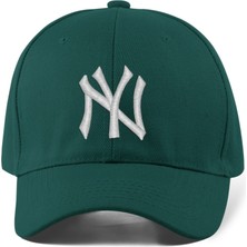 Quatex Ny New York Nakışlı Şapka – Yeşil %100 Pamuk Gabardin Unisex Model