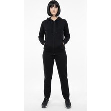 Axxel Kadın Siyah 2 Iplik Büyük Beden Eşofman TAKIM-T1195