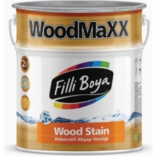 Filli Boya Woodmaxx Wood Stain Dekoratif Ahşap Verniği, Dış Cephe, 2.5 L, Kestane