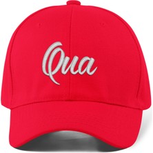 Quatex Qua Nakışlı Şapka – Kırmızı %100 Pamuk Gabardin Unisex Model