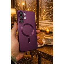 Alstrap Samsung Galaxy S24 Ultra Uyumlu Magsafe Manyetik Ince Telefon Kılıfı Premium Yüzey Darbe Korumalı