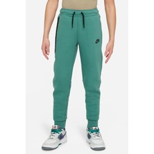 Nike Sportswear Tech Fleece Kids Pant Green Çocuk Fermuar Cepli Eşofman Altı Yeşil