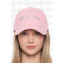 Quatex Göktürkçe Türk Nakışlı Şapka – Pembe %100 Pamuk Gabardin Unisex Model