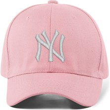Quatex Ny New York Nakışlı Şapka – Pembe %100 Pamuk Gabardin Unisex Model