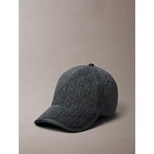 Calvin Klein Kadın Denim Emblem Burnout Şapka