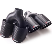 Monlion Akrapoviç Üniversal Egzoz Ucu 90MM Çiftli 1 Set(Sağ ve Sol)